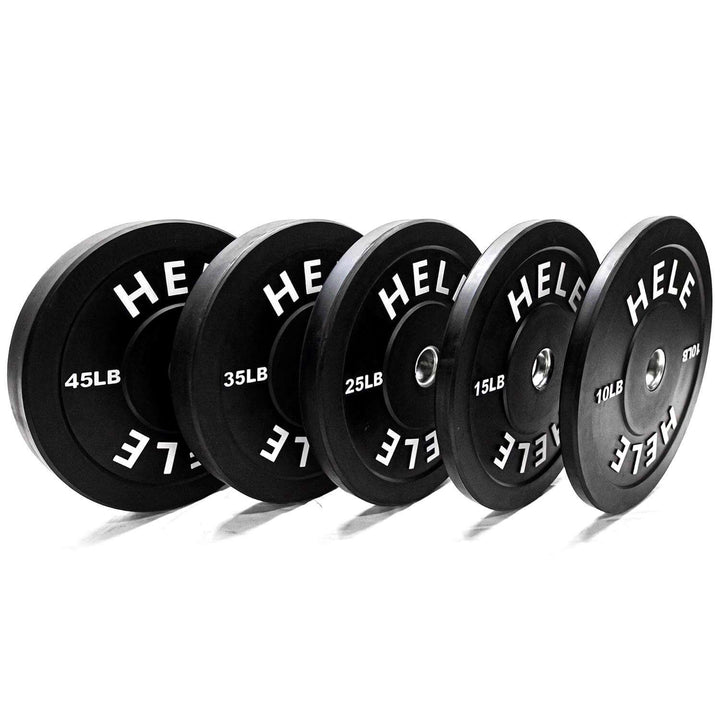 Black Bumper Plates Stack - 160 LB