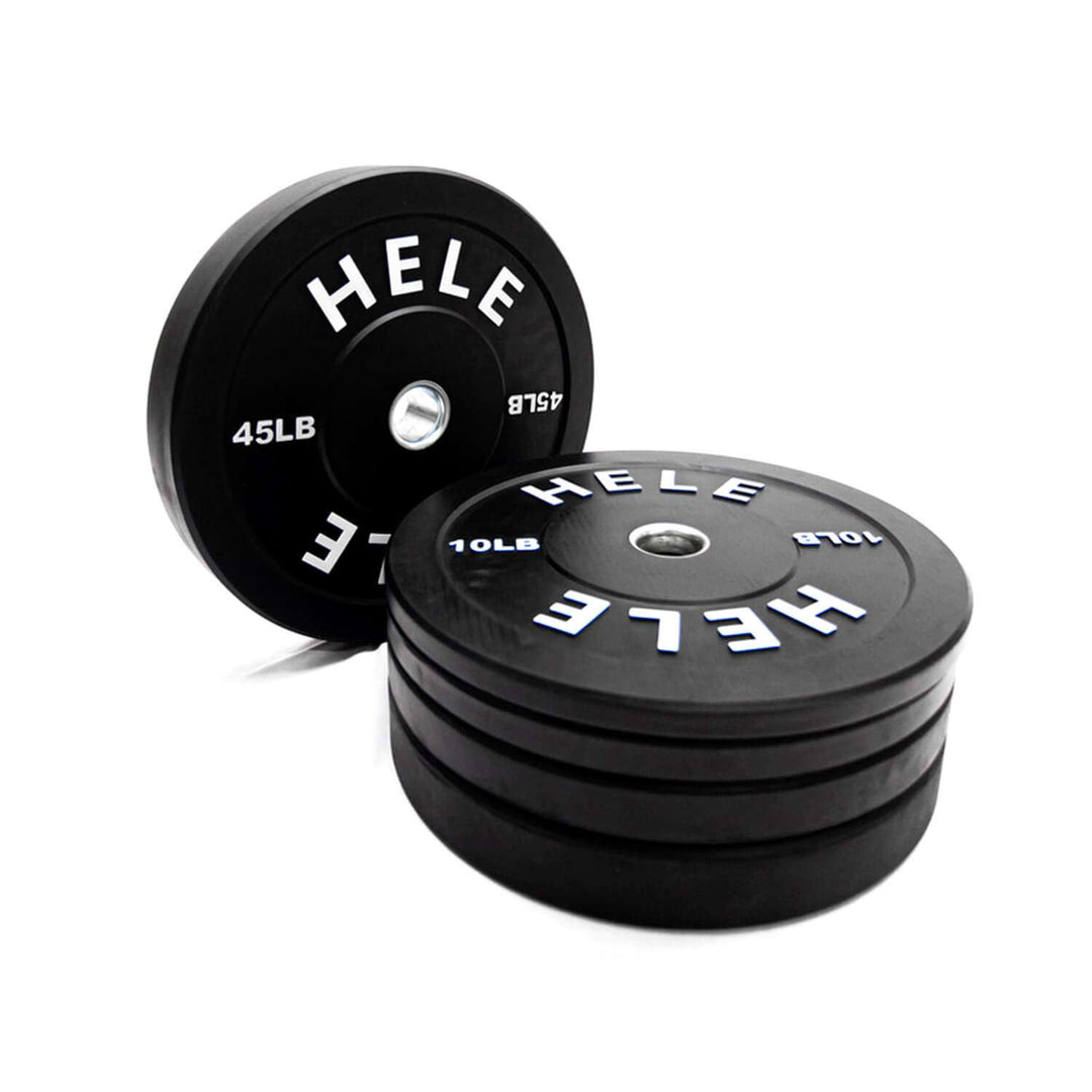 Black Bumper Plates Stack - 160 LB